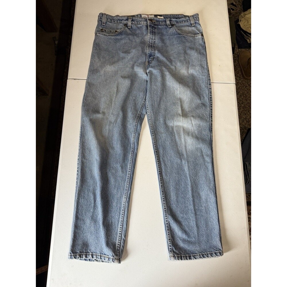 VTG 90s Levi's Jeans 540 Mens 38x30 Dark Wash Denim Orange Tab Relaxed Fit